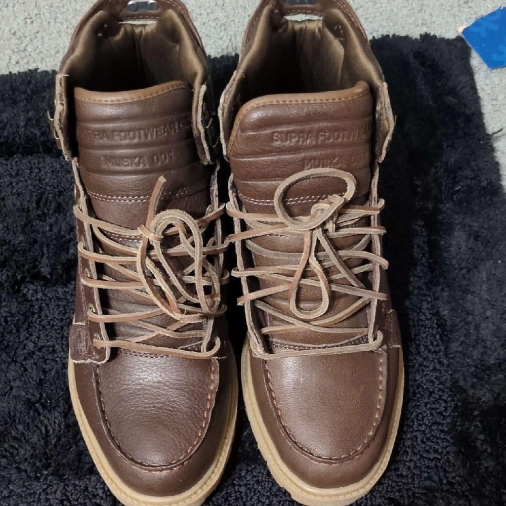 Supra Men's Chocolate Leather Boots